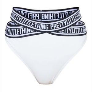 PRETTYLITTLETHING Strap High Waisted Bottom